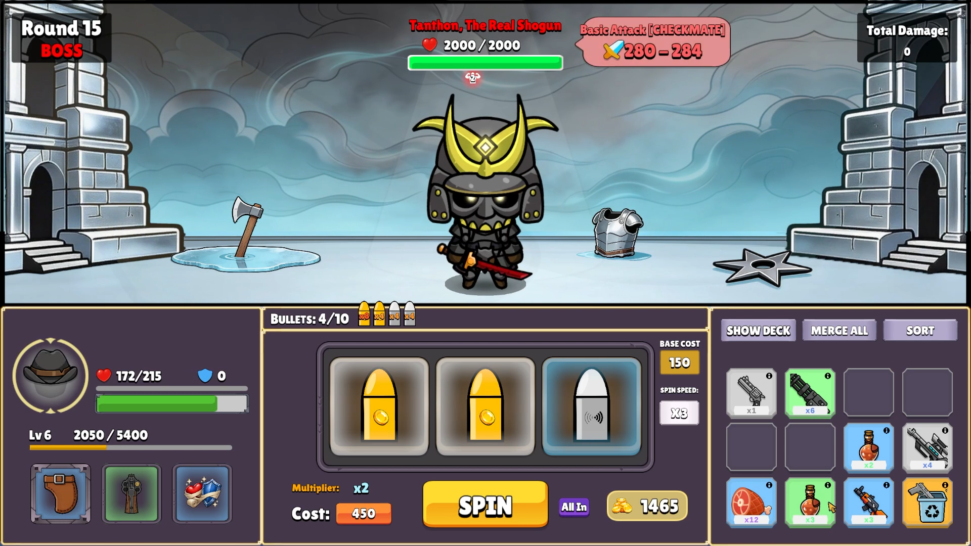 Jackpot Colosseum critical boss battle
